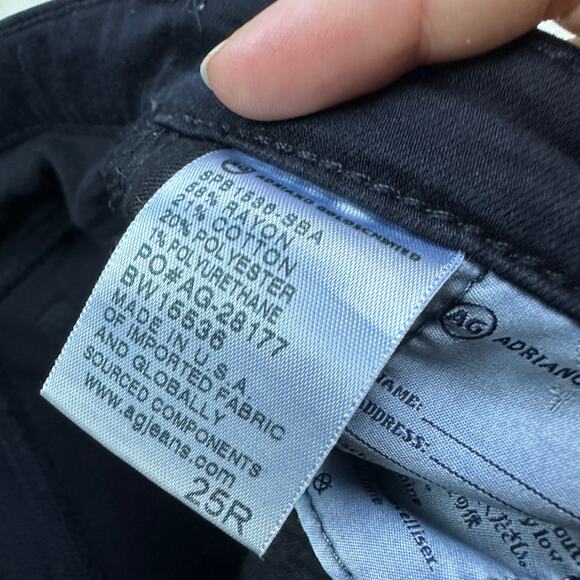 Ag Adriano Goldschmied Black The Mid Rise Stevie Slim Straight Jeans Women's 25 - Picture 13 of 13